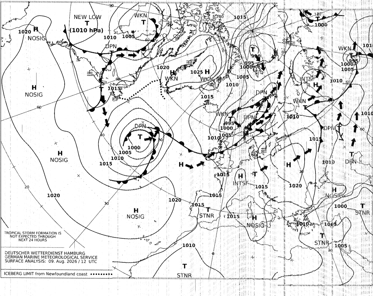 step2018step2's tweet photo. METEO LIVE 2026-08-10 17:18 - Wefax DWD Pinneberg - HF 7880 kHz - Visita il nostro sito per maggiori dettagli #meteo #meteolive #DWD #beltempo #tempo #Pinneberg #stepart #i9666vi NO #fake #allarmismo #socialidiot https://t.co/Jvu5E9so0N