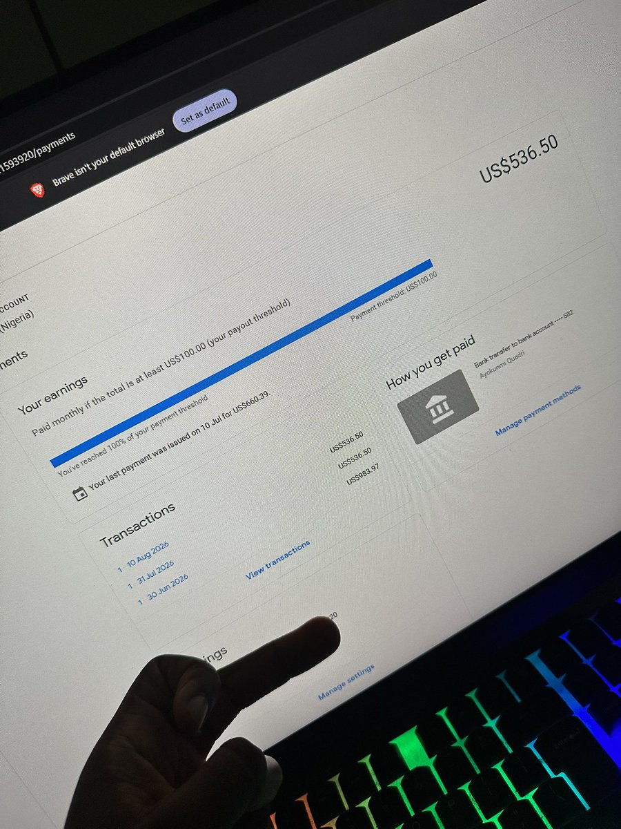 DOORBEEYOUonYT's tweet photo. Don’t be discouraged by the five figures $$,$$$ others are making — just keep grinding, improving, and learning every day!

As long as you’re in the YPP, even if you’re only pulling in $100, you’re already ahead of anyone who isn’t monetized yet.

And if you’re not monetized yet — you’ll get there, just keep grinding.