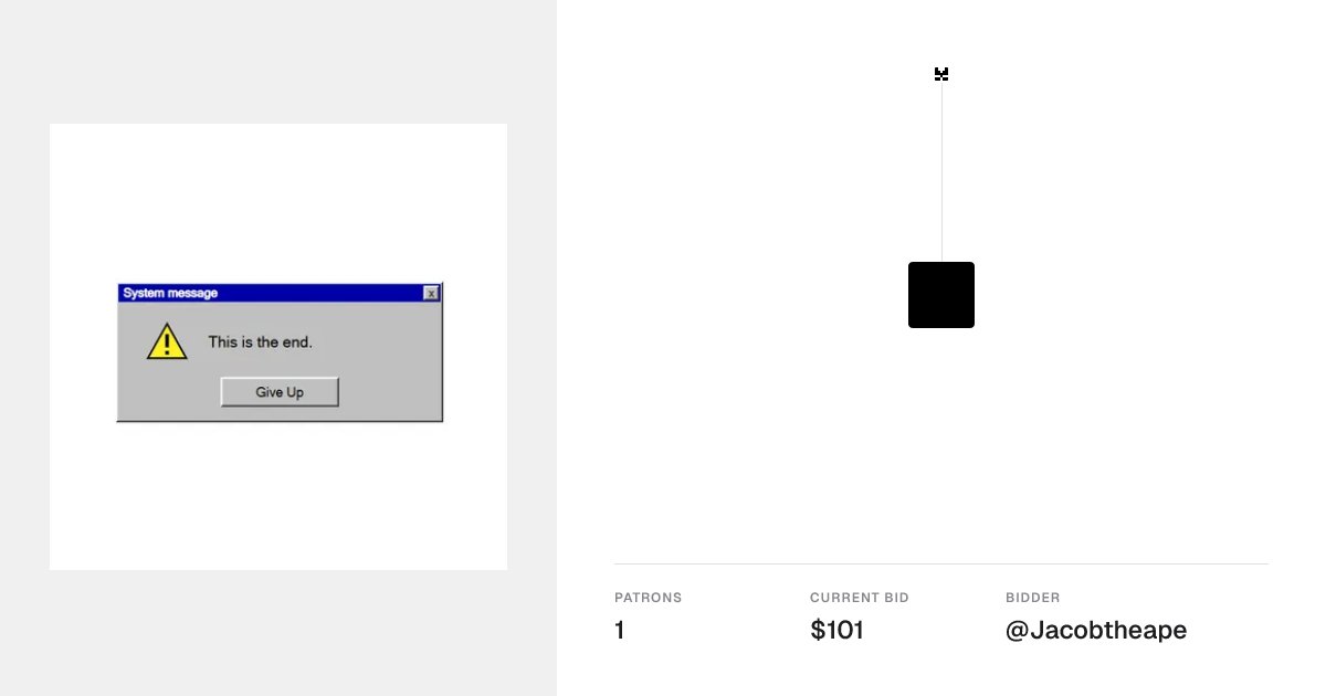 networkeddotart's tweet photo. @0xblerp New bid of $101 by @Jacobtheape. https://t.co/K6eGYEW4dB