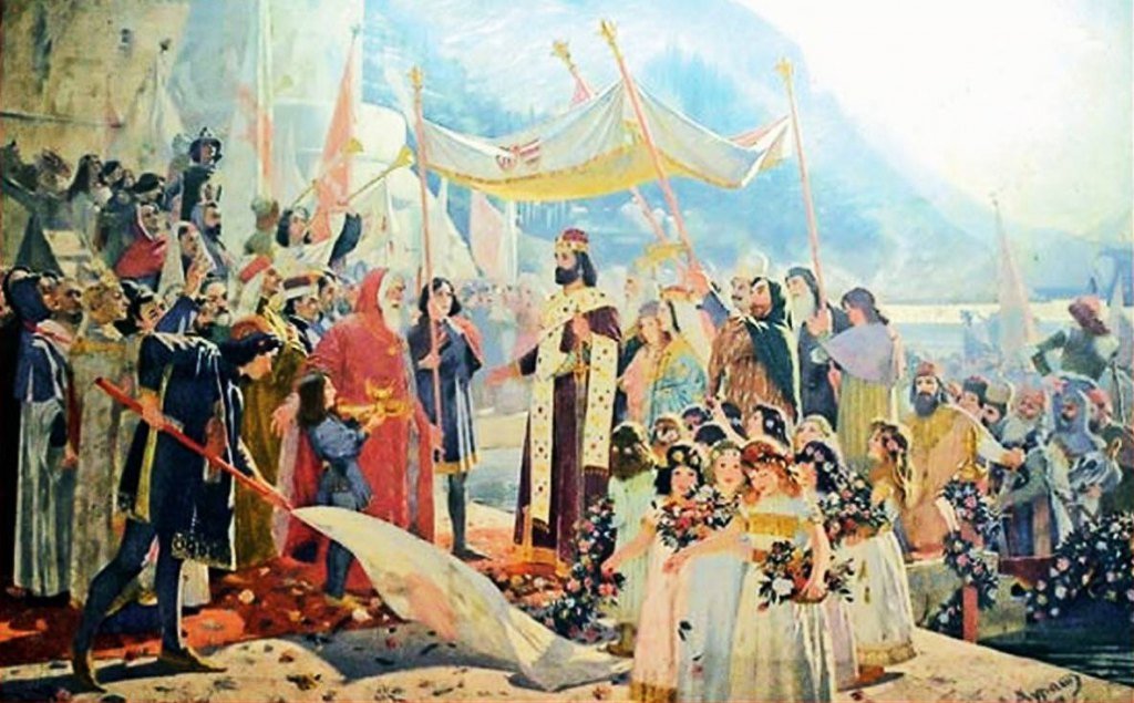 solium65's tweet photo. @MajaBrojevi @Kajgodarije Pogledaj im dostignuća u muzici  (Thomson puška - nije hrvatske proizvodnje) 😅 Katedralu glavni sakralni objekat sagradio mađarski kralj Ladislav. Po primorju italijanska arhitektura. Odrekao ih se jedini nobelovac Ivo Andrić.
(Ulazak cara Dušana u Dubrovnik, Srbin Marko Murat) https://t.co/J1nBZO7rCL