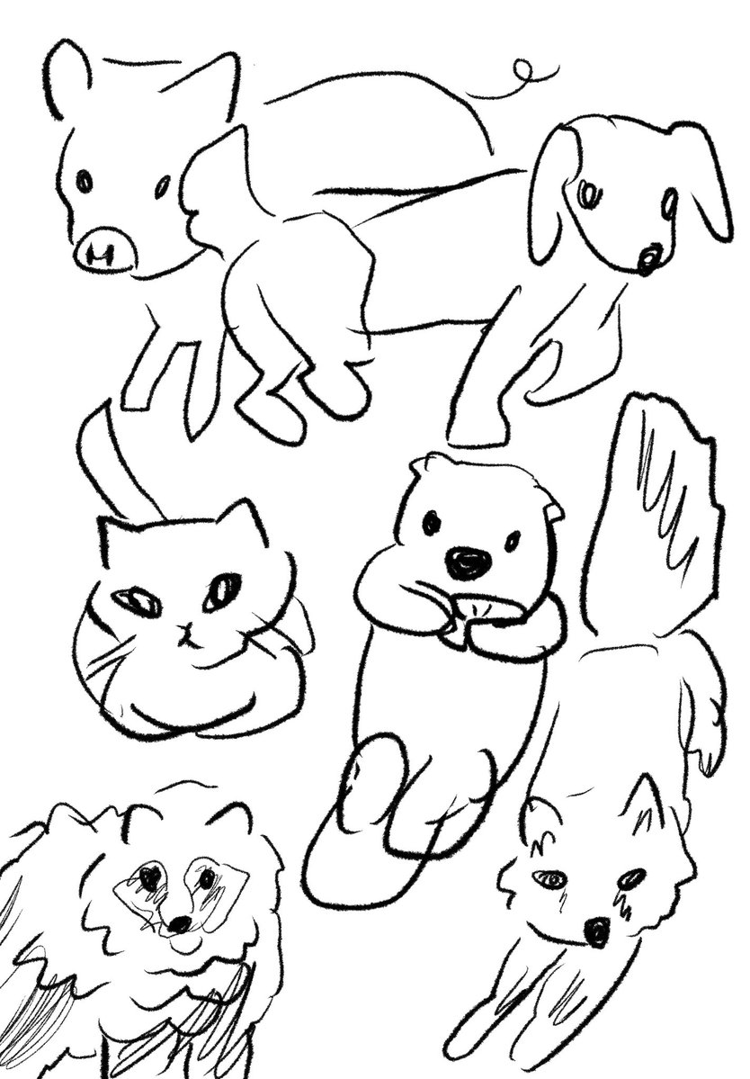 MOBUCOLLECTION's tweet photo. 雑に動物を描く　なんか可愛くて好きかも https://t.co/LaBxR6OyUb