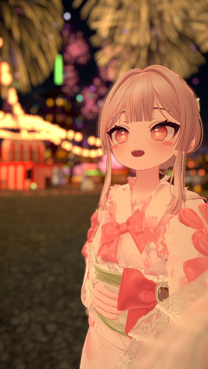 pipafish_'s tweet photo. 孤單的一個人看煙火🥹
 #VRChat #超寝転ん盆踊り2026 #寝転ん盆踊り2026 https://t.co/cc9hA8FtjP