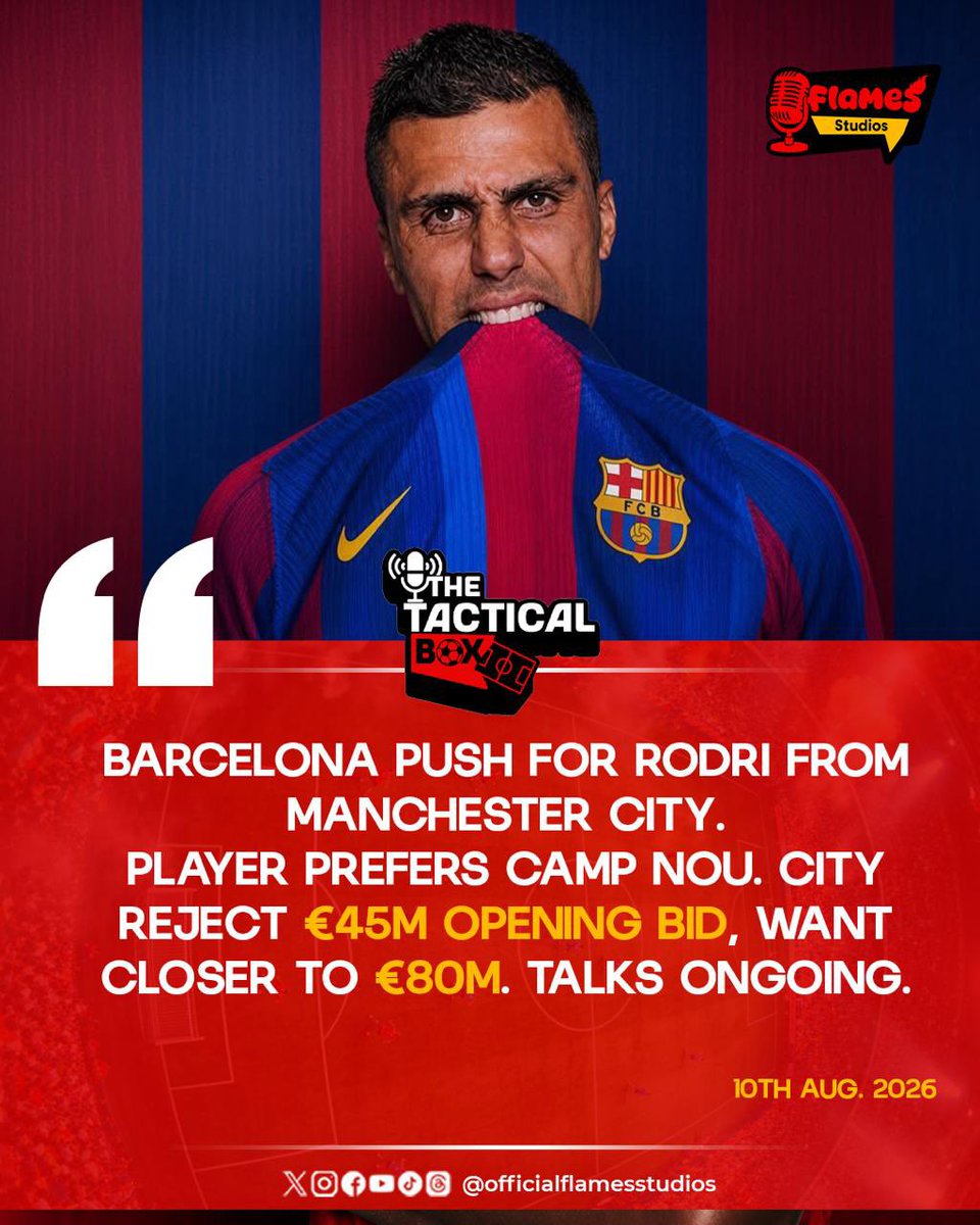 flamesstudios's tweet photo. 🚨 TRANSFER UPDATE: Araújo to Liverpool, Solomon to West Ham, Rodri wanted by Barça, while Chalobah joins Como. 🔥⚽
The transfer window is heating up! 🔥
#tacticalbox #footballtransfers #footballnews #flamesstudios https://t.co/0j3tAPCFjZ