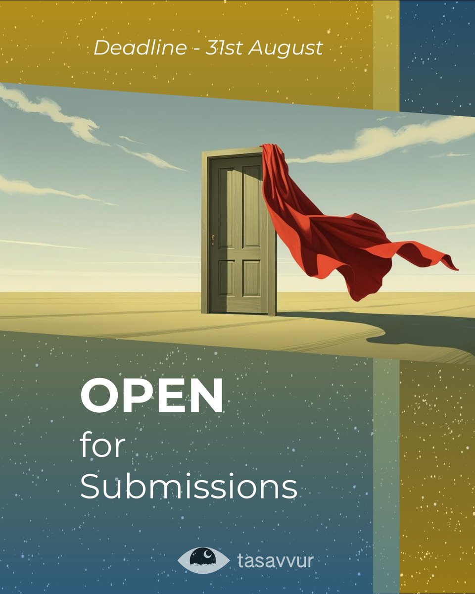 TasavvurNama's tweet photo. Reminder: Submissions are open for Issue 17. 

Submission link in bio. 

P.s. there is no specific theme.

[🔮: #tasavvur #speculativefiction #submissionopen #fyp #southasian] https://t.co/Z0XlTIXMR9