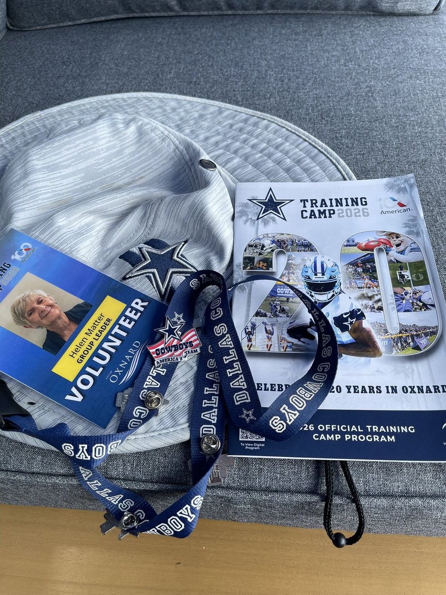 hmatter1951's tweet photo. Glad to have a few days off from Cowboys Training Camp! It’s been fun, but hotter than we’re used to in Oxnard. Go Cowboys! See you again on Thursday. https://t.co/b6WdbFXoSx