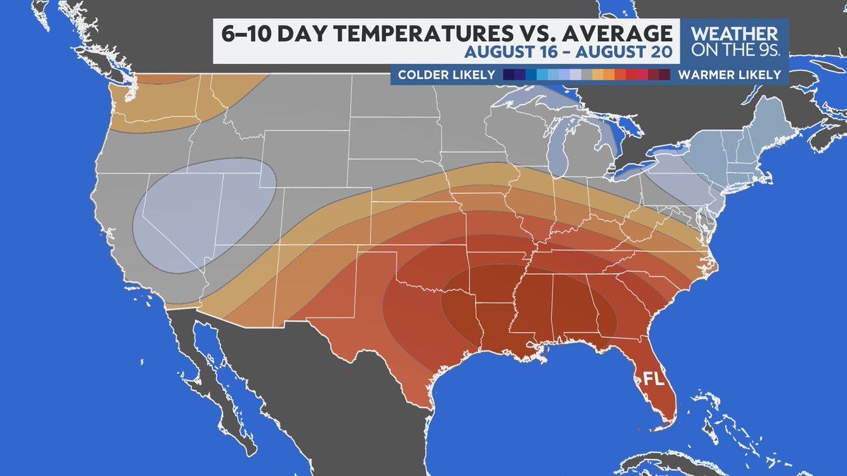 bn9weather's tweet photo. A big ridge of high pressure settles in this week over the northern gulf coast and will persist into next week. This will bring above normal temperatures and below normal rainfall. https://t.co/hkm0vDhJiy