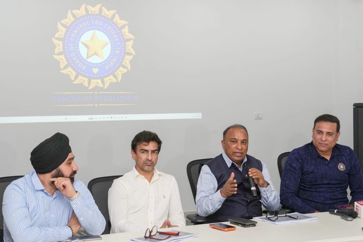 lonsaikia's tweet photo. A productive and enriching visit to the BCCI Centre of Excellence (CoE), Bengaluru, yesterday.
Had meaningful conversations with VVS Laxman, Head of Cricket, my colleagues at BCCI, the technical leadership of the CoE and friends from the media.... https://t.co/FtAjXcEvjX