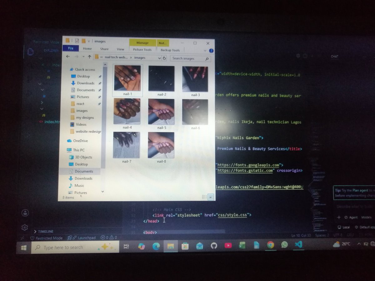 decoderblessing's tweet photo. A website project I recently built 💻

From writing the code to turning the design into a responsive nail &amp; beauty website.

#nailtech #website #DecoderTechnology #GraphicsDesign #businessowner#fyp https://t.co/0PajL147r2