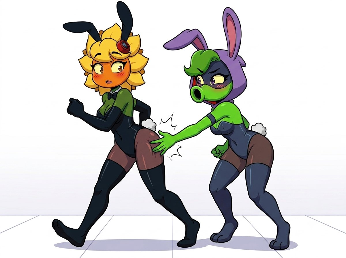 GreenShadow46's tweet photo. Un estilo de conejitas 

#pvzh #AIart #fpy https://t.co/QLdEmVIKMK