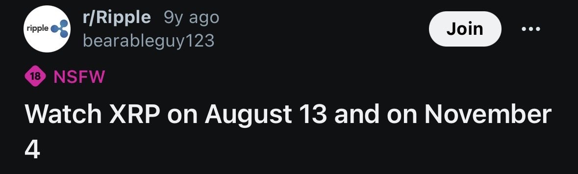 fefe01101100's tweet photo. The timeline for XRP MOON has been thoroughly verified, here’s how ⬇️

$589+ EOY 2018 = September 10, 2026
It is the Ethiopian New Year
Jesus Christ aka God was born on 9/11

Bearableguy123 Riddle has Ethiopian colors on text and square
green 🟢 yellow 🟡 red 🔴
READY SET GO

The riddle was published on reddit February 14, 2018. Now we add 3130 days (3130 = 33) to that and we get September 10, 2026. Thursday ❤️ 

Another riddle from August has a jar of regulation molasses (slow) with the price capped
CRYPTO CLARITY ACT (CCA = 331 = 33) has been postponed to September.
Price before law.

TOTAL solar eclipse, planetary alignment, NEW MOON, meteor shower on August 12 -> as above so below

WATCH August 13 🌙 Thursday ❤️ 

Conclusion: Final dip below $1 and last opportunity to buy. XRP MOONS WITHIN 5 WEEKS!!!

Enjoy!