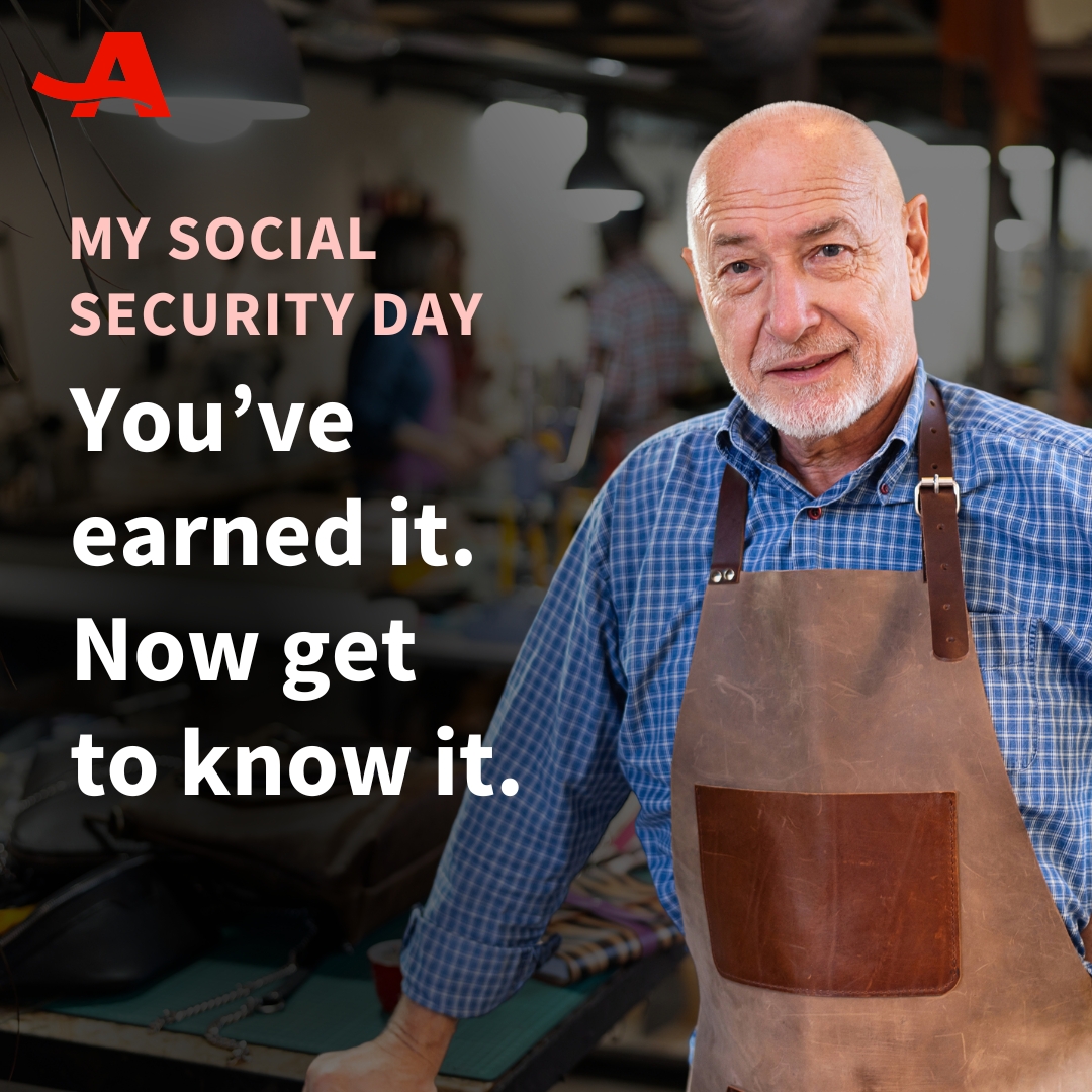 AARPOklahoma's tweet photo. How well do you know your Social Security?
Do you know what you've earned? 
Join us for My Social Security Day: https://t.co/exFZGxMIXh @SeanVoskuhl https://t.co/ibzD0NjWXk