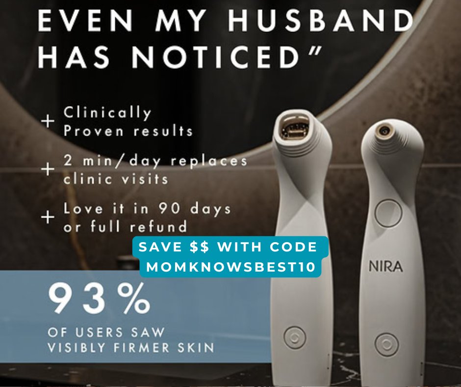 momknowsbest15's tweet photo. The NIRA Pro 3 Laser raises the bar for skin care. 91% of users reported improved skin, including me. Your collagen routine just got an upgrade.
Use code MOMKNOWSBEST10 to save $$ ~ https://t.co/YgSJKb7EcF
#nira #niralaser #facialtreatment #faciallasertreatment @Nira_skincare https://t.co/nG6ukZEmuU