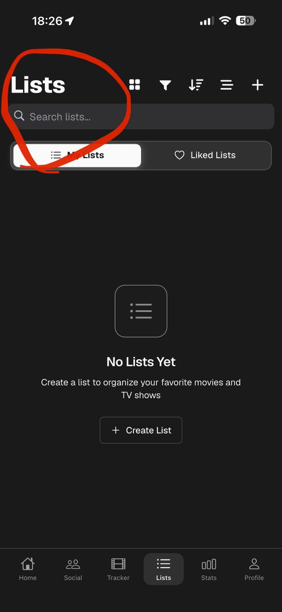 EFT_T's tweet photo. @MovieParadise_ might I report something here? The Lists tab is the only tab that has an inconsistent banner area. The font is in  bold and it’s anchored slightly higher than the others (Home, Social, Tracker). Switch between them fast and you’ll see what I mean https://t.co/U5m0F0NEJJ