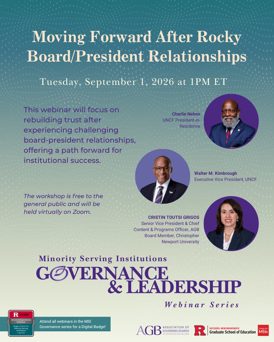 marybethgasman's tweet photo. Join us! Register here: https://t.co/QC6DUyYhXQ @CenterForMSIs @ECMCFoundation @kresgefdn #MSIs https://t.co/iEf2AIObHv