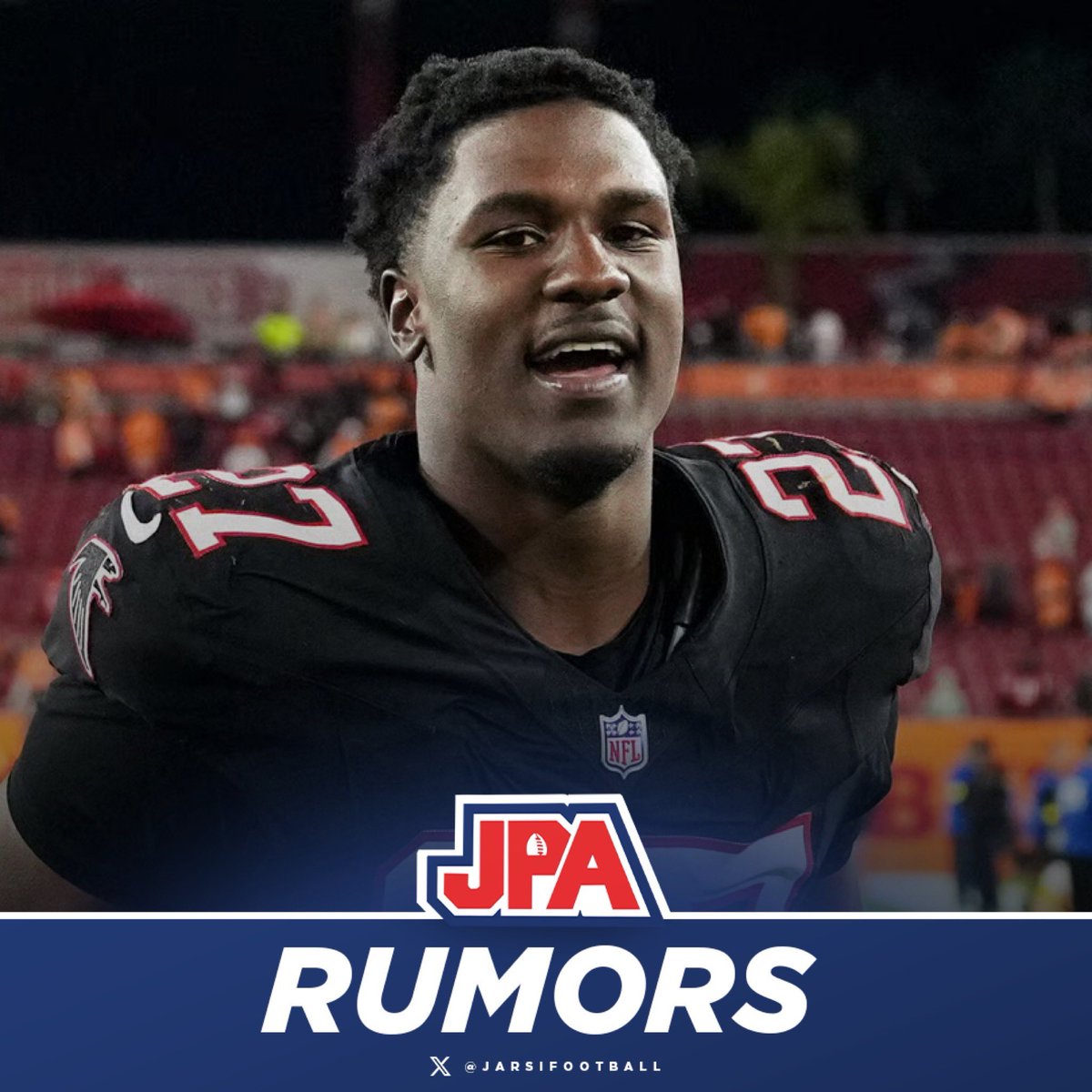jasrifootball's tweet photo. 𝗥𝗨𝗠𝗢𝗥𝗦: The Falcons are bracing for James Pearce Jr to receive a “significant” suspension, which could be 8+ games, according to @TheAthletic https://t.co/V0kgkkLm9I
