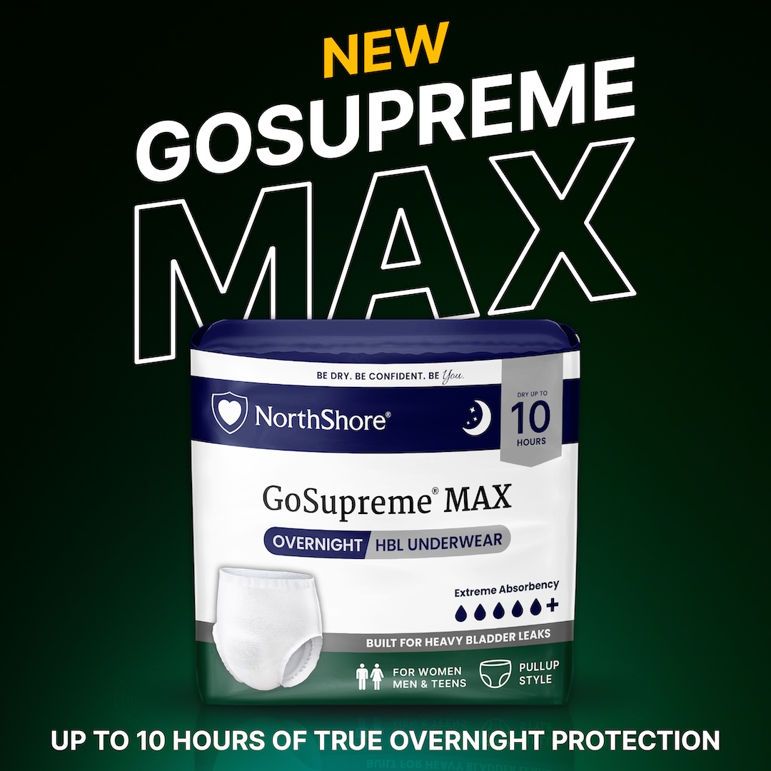 NorthShoreCare's tweet photo. 🚨 It's finally here! GoSupreme® Max is our most absorbent pull-on ever, delivering up to 10 hours of protection for heavy bladder leaks and holding up to 3 full bladder releases. Stay dry all night and snooze that alarm. 😴

Shop Now: https://t.co/6sNwGbYsVx https://t.co/aCvT2uaXr9