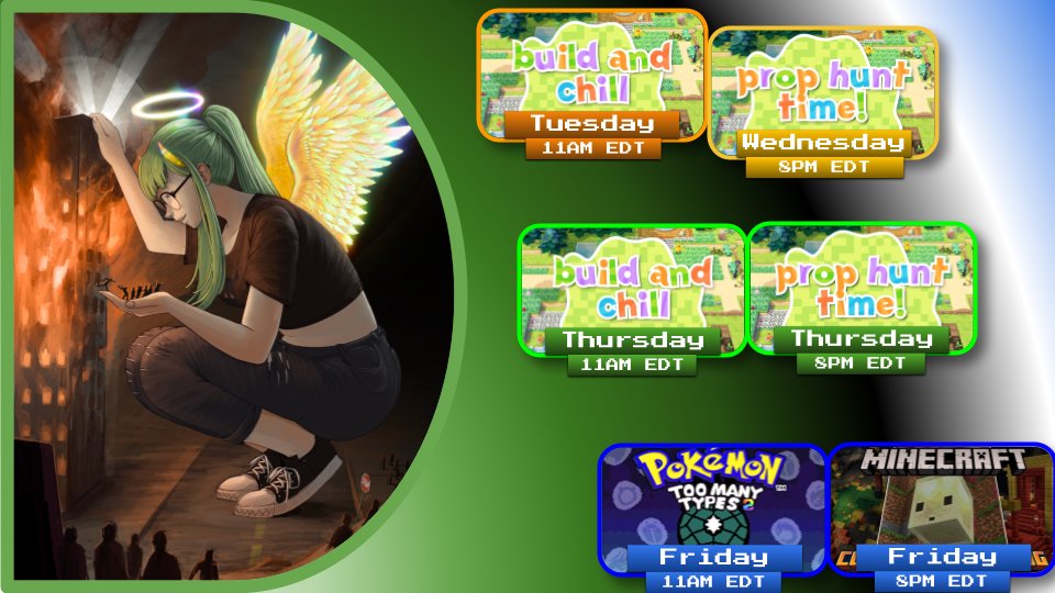 Dani_007a_'s tweet photo. A bit of a lighter schedule this week as I prepare for my anniversary week next week, but the highlights of the week are more Prop Hunt nights in Pokopia!
#vtuber #vtuberuprising #envtuber #007a #schedule https://t.co/hKnvjZ091R