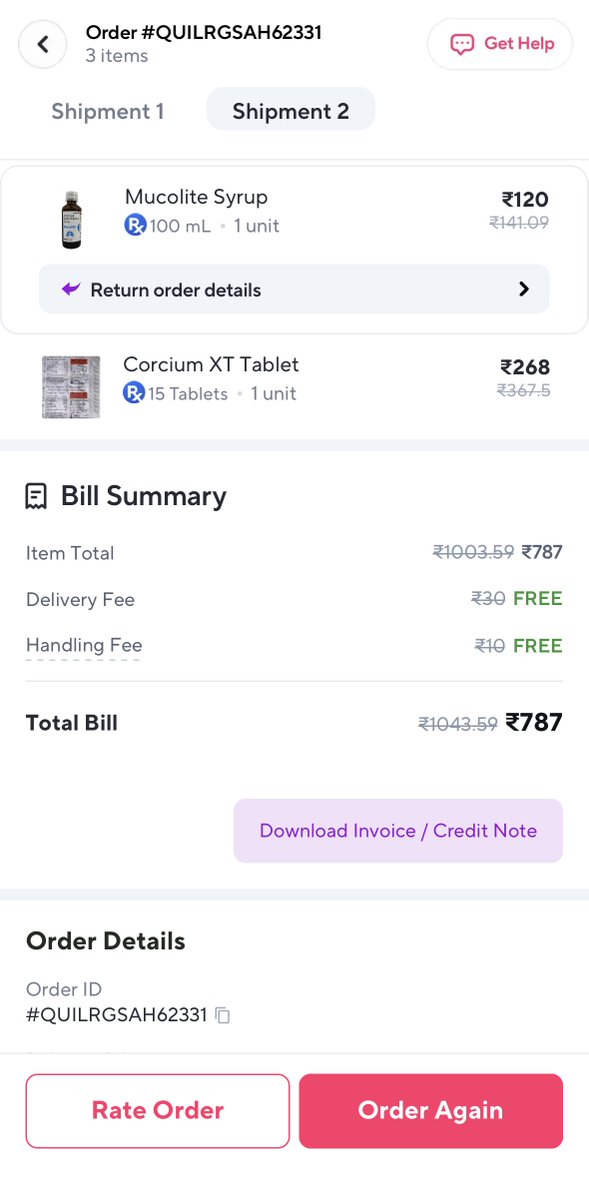 inavedkhan's tweet photo. @ZeptoNow Order #QUILRGSAH62331 arrived with the wrong medicine, and rider Rakesh Haque argued with me and refused to pick up the return. Please refund my ₹120 and look into this. #ZeptoFail @aadit_palicha https://t.co/83We5Dunsq