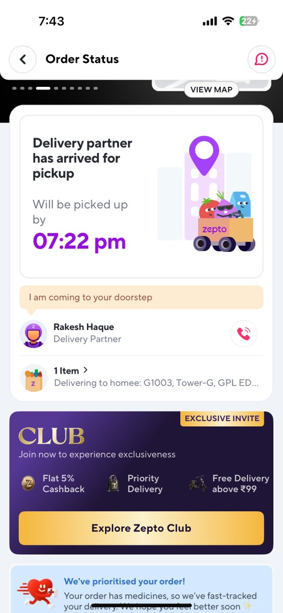inavedkhan's tweet photo. @ZeptoNow Order #QUILRGSAH62331 arrived with the wrong medicine, and rider Rakesh Haque argued with me and refused to pick up the return. Please refund my ₹120 and look into this. #ZeptoFail @aadit_palicha https://t.co/83We5Dunsq