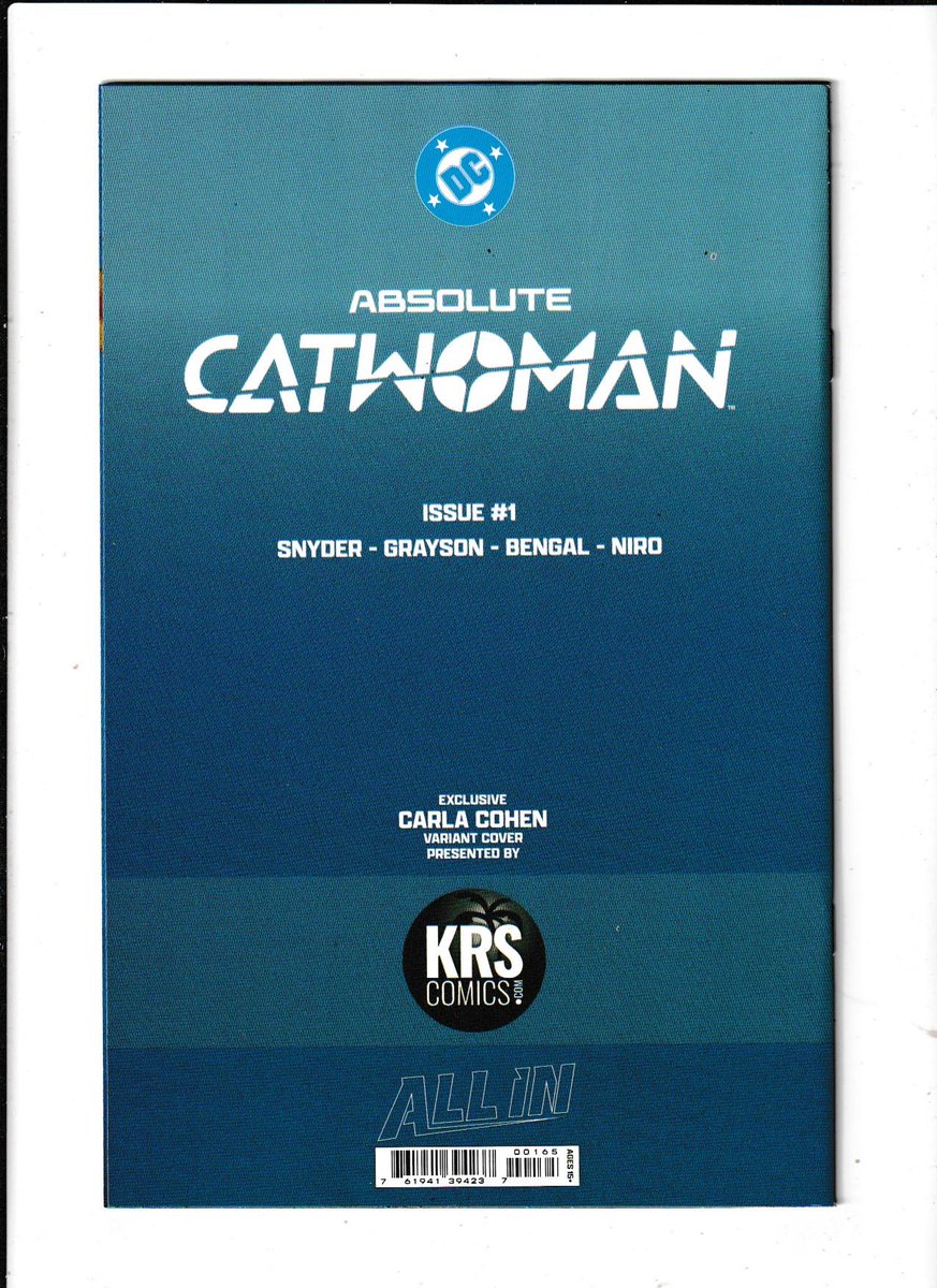 MakeMyComicRare's tweet photo. #AbsoluteCatwoman #1 (2026) #CarlaCohenVirginExclusiveVariant #SDCC2026, #ScottSnyder Writer, #CheGrayson Artist, 1st Appearances of The Cat Cave, Cassandra Cain, King Rupert & #HollyRobinson "The Yarn, Chapter One" #SelinaKyle has carved a good life for herself. Through her ingenuity and skills, she's become the greatest thief the world has ever known. With high-tech gear and weaponry, there's no place too secure for Catwoman. Selina has built this life for herself and thoroughly escaped Gotham. The comic book is in 9.8 Near Mint/Mint condition. Brand New & Never Read or Opened. All comics are shipped in a bag, back board, with a tracking number, and in a heavy duty Gemini Comic Flash Mailers. Key Comics Gemini Comic Flash Mailers help prevent damage to your comic books. https://t.co/Smka38Pyxs @rarecomicbooks Website Link In Bio Page If Applicable. SAVE ON SHIPPING COST - NOW AVAILABLE FOR LOCAL PICK UP IN DELTONA, FLORIDA #DCComics #DCU #DCUniverse #KeyIssue #KeyComics #FirstAppearances #1stAppearance #RareComicBooks #KeyComics #RareComics #Action #Adventure #Superheroes #ClassicComics #VintageComicBooks #OldComics #Milestone #MileStoneComics