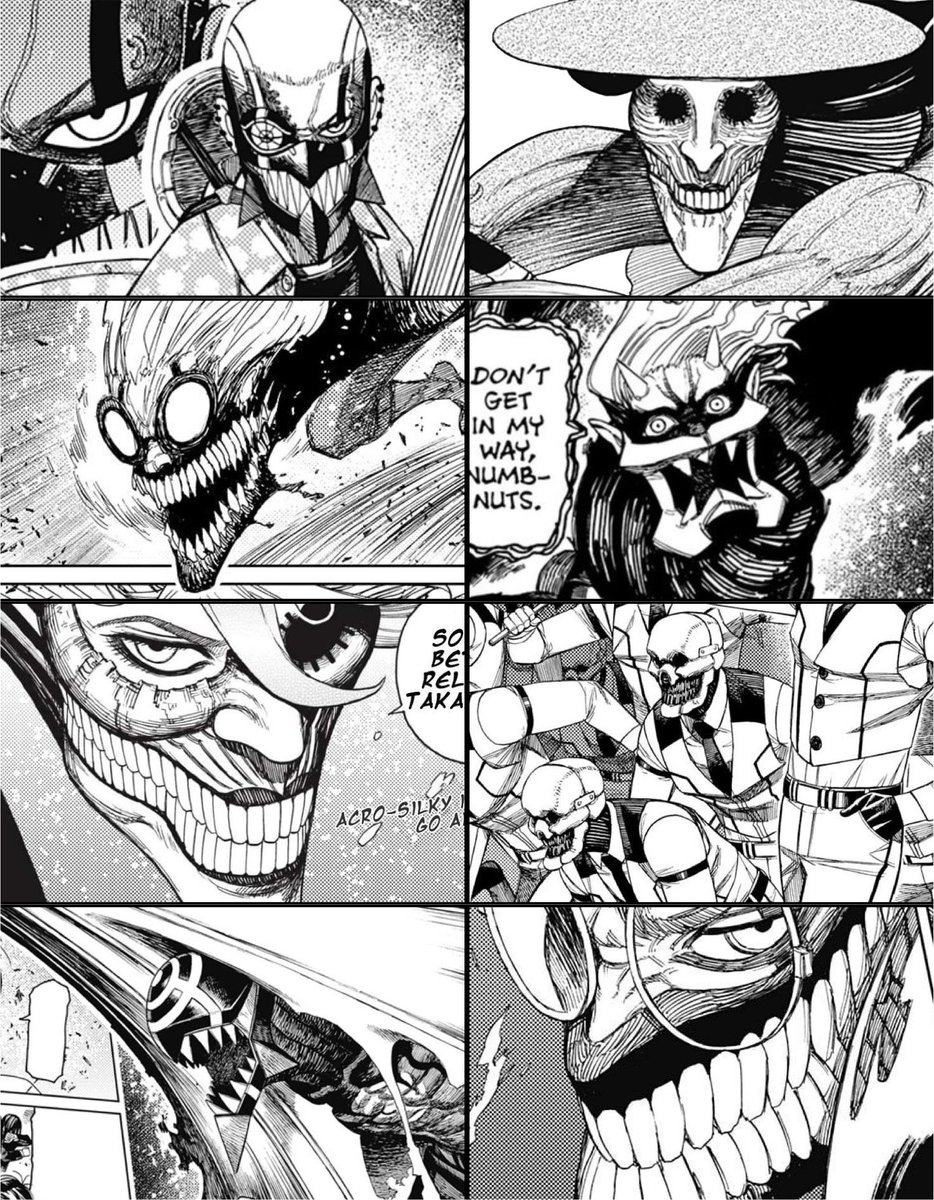 dandadontcare's tweet photo. tatsu designing masks is like watching shakespeare paint the mona lisa https://t.co/FsyzCg67PR