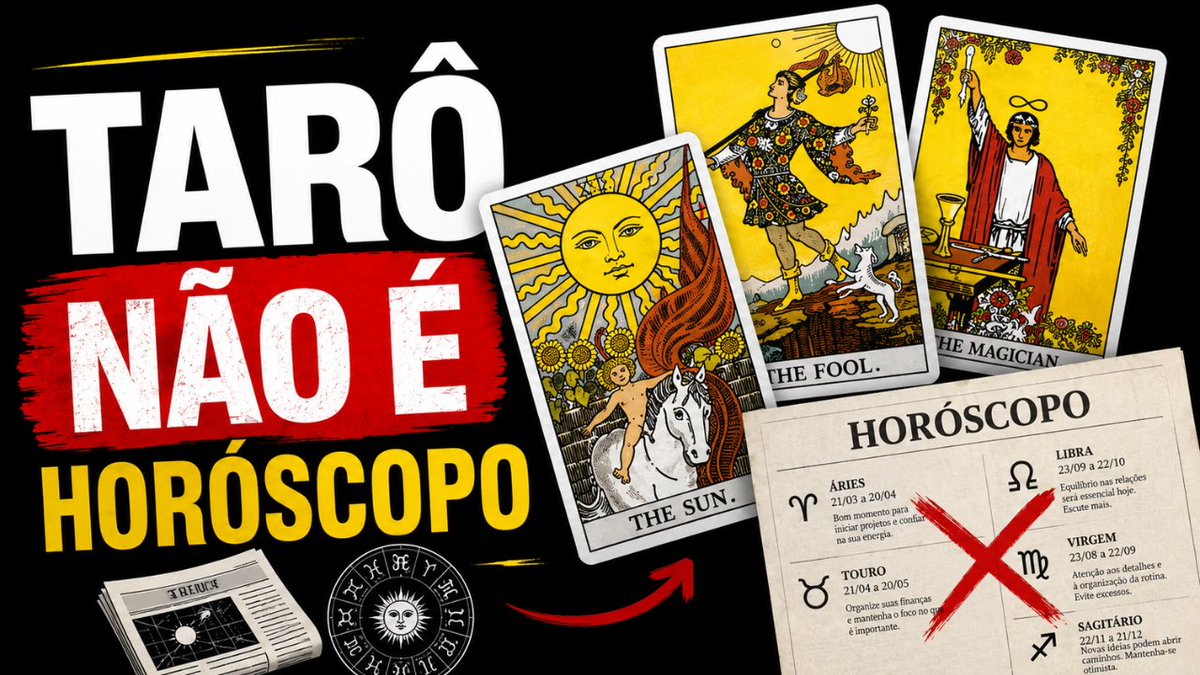 VeraTarot's tweet photo. **TARÔ NÃO É HORÓSCOPO — ENTÃO, O QUE ELE É?** https://t.co/MupeeWMVFd via @YouTube https://t.co/u3rfYtnhDD