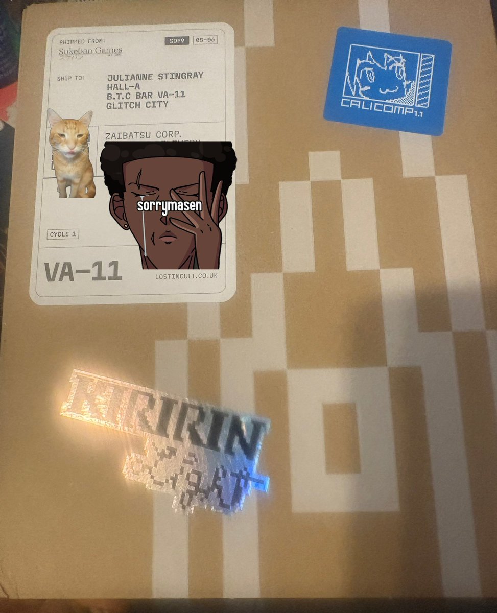 SquiddieLee's tweet photo. It finally came in @YsbrydGames 
#va11halla https://t.co/hRsWBRjX6A