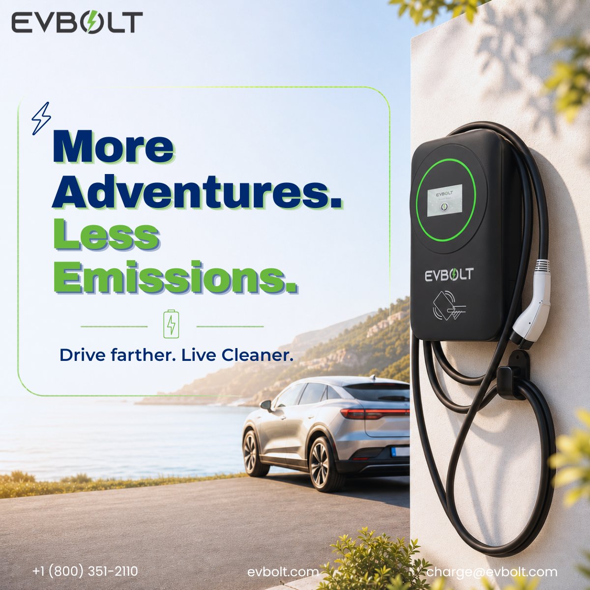 EVBOLTINC's tweet photo. More adventures. Less emissions. β‘π
Charge up, hit the road, and enjoy every adventure with confidence and fewer emissions.
#EVBOLT #EVCharging #ElectricVehicles #CleanEnergy #Lessemissions #EVInfrastructure #DriveElectric #CleanTransportation https://t.co/EdlM4GxTzW