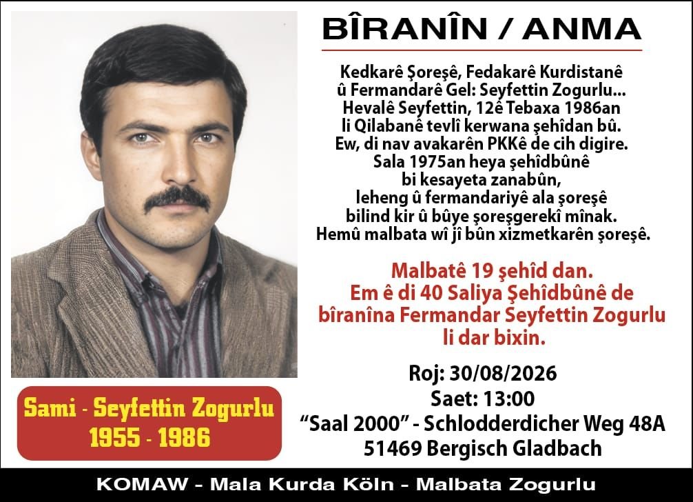 MiroSiyo21's tweet photo. Onurlu yolun kahraman ailesi...

19 şehid verdi Zuğurli ailesi.
Ailenin tamamı hâlâ şehidlerinin izinde, Önderliğin sadık yoldaşı

Lice'nin ve Kurdistan'ın yüzakı ailemizi, partinin kurucu öncü kadrolarından Sami hevali anma etkinliğinde yalnız bırakmayalım https://t.co/40qPOl1zkk