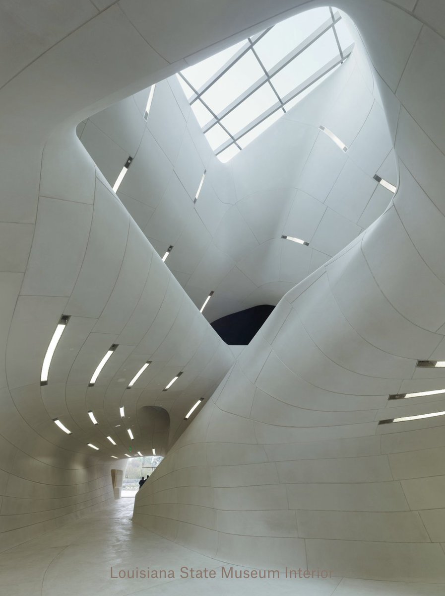 redsgn9's tweet photo. @hollycurates reminds me of Trahan Architects' Louisiana State Museum &amp; Sports Hall of Fame in Natchitoches, La

https://t.co/iXbeY3A8s7 https://t.co/2ErCIUk65C