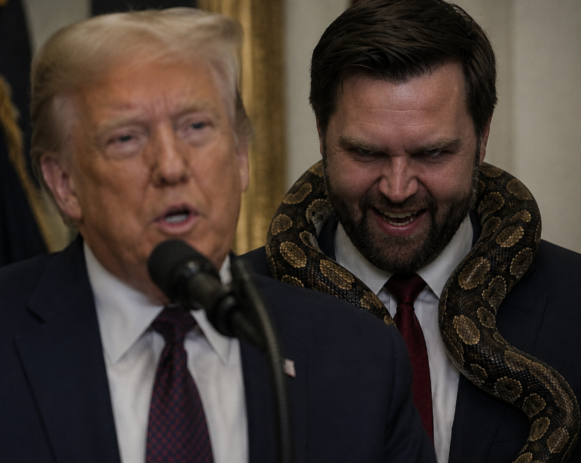 Realneo101's tweet photo. Don't trust Vance. He's a snake. https://t.co/vCurrYzoF1