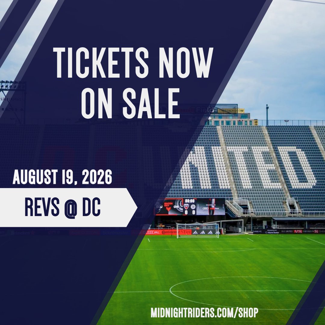 MidnightRiders's tweet photo. 🗣️ Away tickets are now available for the DC match!

⏳ Deadline: Thursday, August 13, at 7 pm

🎟️ https://t.co/nmPyZ7BMdc

#RidersOverHere #NERevs #DCvNE https://t.co/7lrz8J6lh9