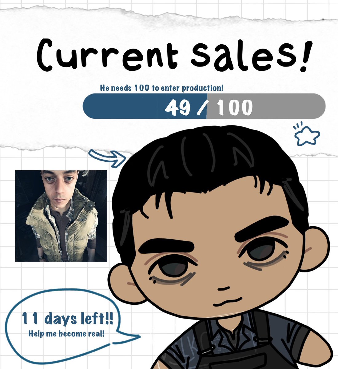 WilkoMelo's tweet photo. Josh’s daily count up!!
He needs 51 more pledges in the next 11 days to become real! And pledgers get free gifts if he hits the goal!
Link to get one!!
https://t.co/tHM2fR16x6
#joshwashington #untildawn #ud #untildawngame #ramimalek https://t.co/arM6O8Jvmi