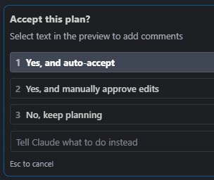 DevAbdelrahman's tweet photo. @ClaudeDevs why is the default auto-accept in plans still routing to the "Edit automatically" mode? Can we have this configurable/default to "Auto" mode? https://t.co/iHhDvLLgnH