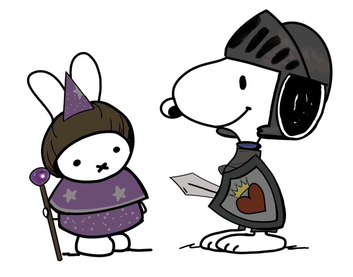 clairowise's tweet photo. so i drew byler as snoopy and miffy, since it’s snoopy’s birthday https://t.co/W4Wt8tLmMp