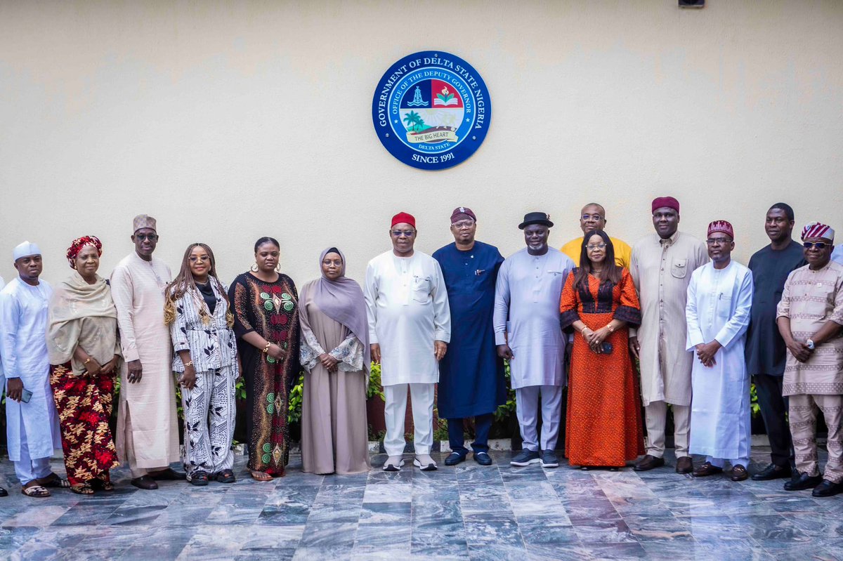 AishaMGarba's tweet photo. Strengthening basic education requires more than investment; it requires accountability, innovation and sustained collaboration.

On the occasion of the 30th Quarterly Meeting of UBEC Management and the Executive Chairmen of State Universal Basic Education Boards, I paid a courtesy visit to the Delta State Government House, where we engaged on the progress and priorities of basic education in the state.

I commended the Delta State Government for its commitment to advancing basic education and for embracing innovative approaches to improving learning outcomes. Of particular interest is the use of technology to strengthen teacher attendance and accountability, reinforcing a fundamental truth: quality infrastructure can only translate into better learning when we have committed teachers present in the classroom.

Our discussions also focused on the effective utilisation of UBEC Matching Grants, the implementation of the State’s education action plan, and the opportunities available to states that demonstrate strong commitment to delivering on their basic education priorities.

As a Commission, we remain committed to providing the necessary technical support and strengthening partnerships with states to ensure that available resources translate into meaningful impact for learners.

The progress recorded in Delta State demonstrates what is possible when government, institutions and stakeholders work with a shared commitment to improving access, quality and learning outcomes.

Our responsibility is to ensure that every investment in basic education ultimately creates a better learning experience and a brighter future for every Nigerian child.