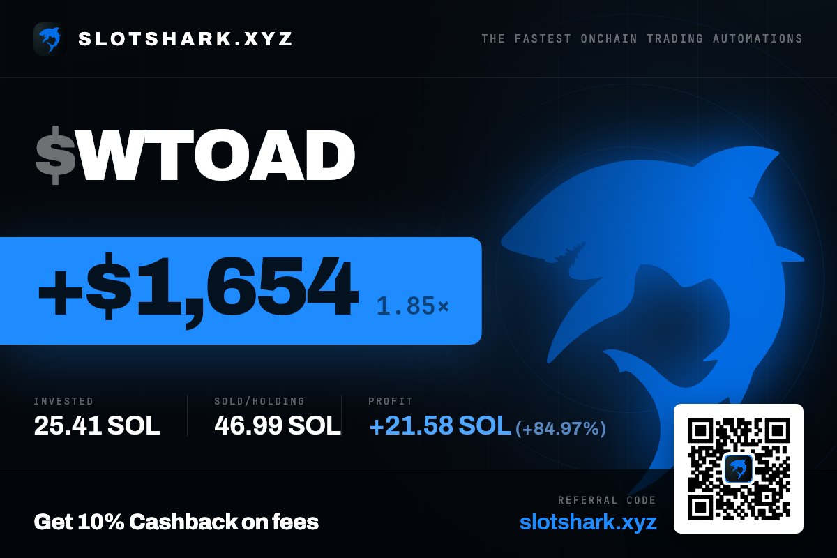 SlotsharkXYZ's tweet photo. These are SlotShark user wins from just TODAY

All verifiable onchain, check for txs that send fees to n6BTPZCAUwE7599ZTcrcGBTH5FRU8PxnRJ5c5kSHARK 

There is no better sniping bot than @SlotsharkXYZ ⚡️ https://t.co/WvCNEzOHEA