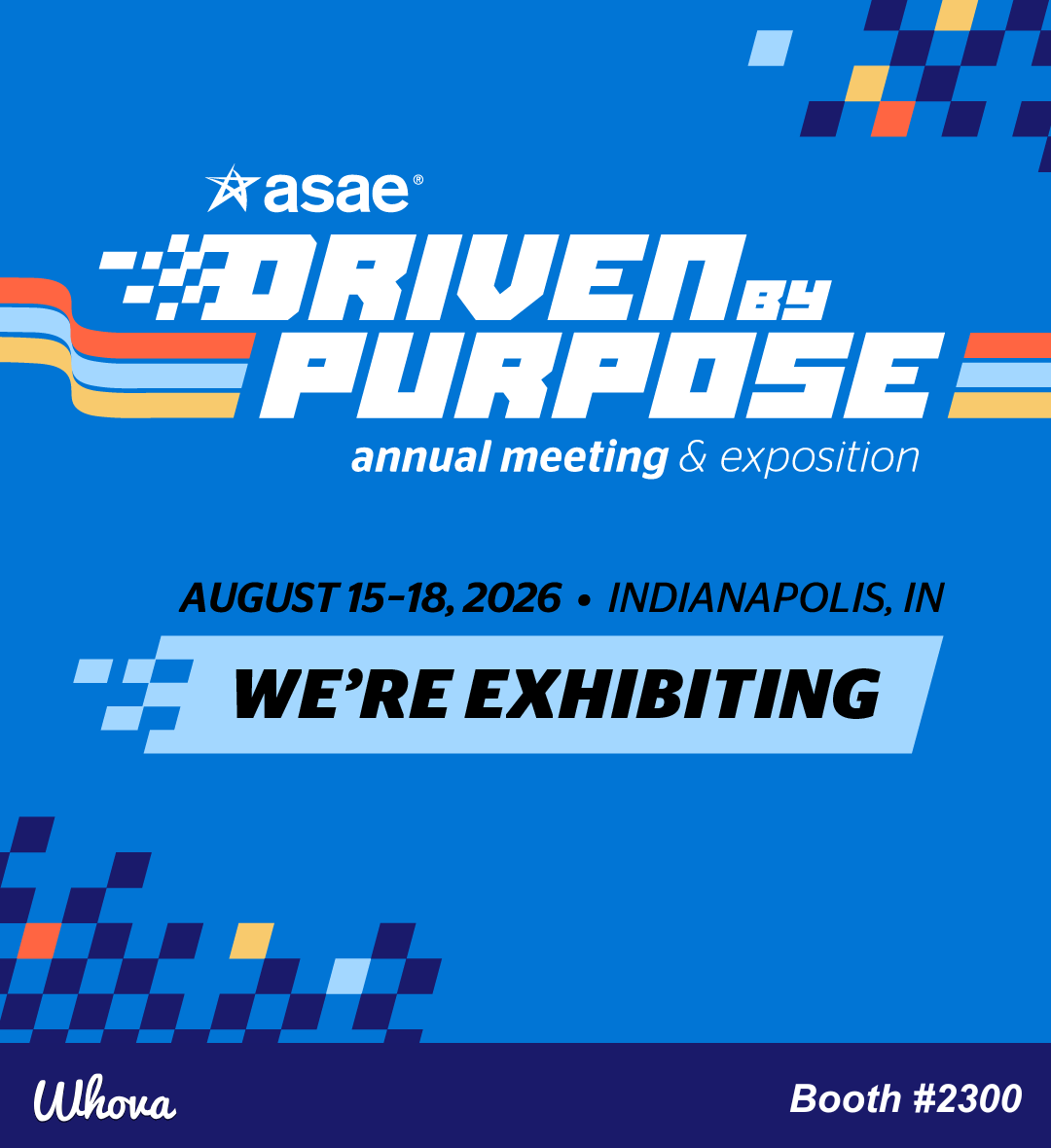 WhovaSupport's tweet photo. Less than a week until ASAE 2026, where we’ll be exhibiting from August 15-17th! 🏁🏎️

Come see us at booth #2300, across from Hall F of the Indiana Convention Center. Pick up some Whova swag, learn more about our product, and enter our raffle to win an iPad! https://t.co/So8fLofpMn