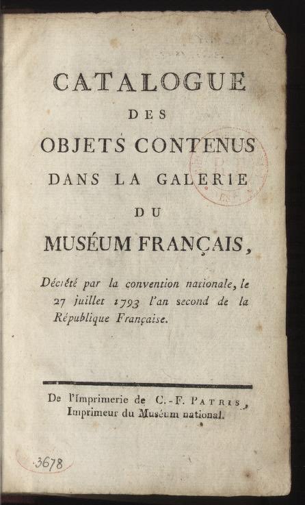 HumanAtlas's tweet photo. On August 10, 1793, the Louvre opened symbolically as a public museum.
The palace housed royal collections.
Now there was a catalogue for those who would enter and look.
It began simply:
“First bay, entering on the right.”
Then came the paintings.
One after another.
The opening was brief.
The museum closed again for additional work before reopening more fully that November.
People could now walk in, follow the catalogue, and look for themselves.