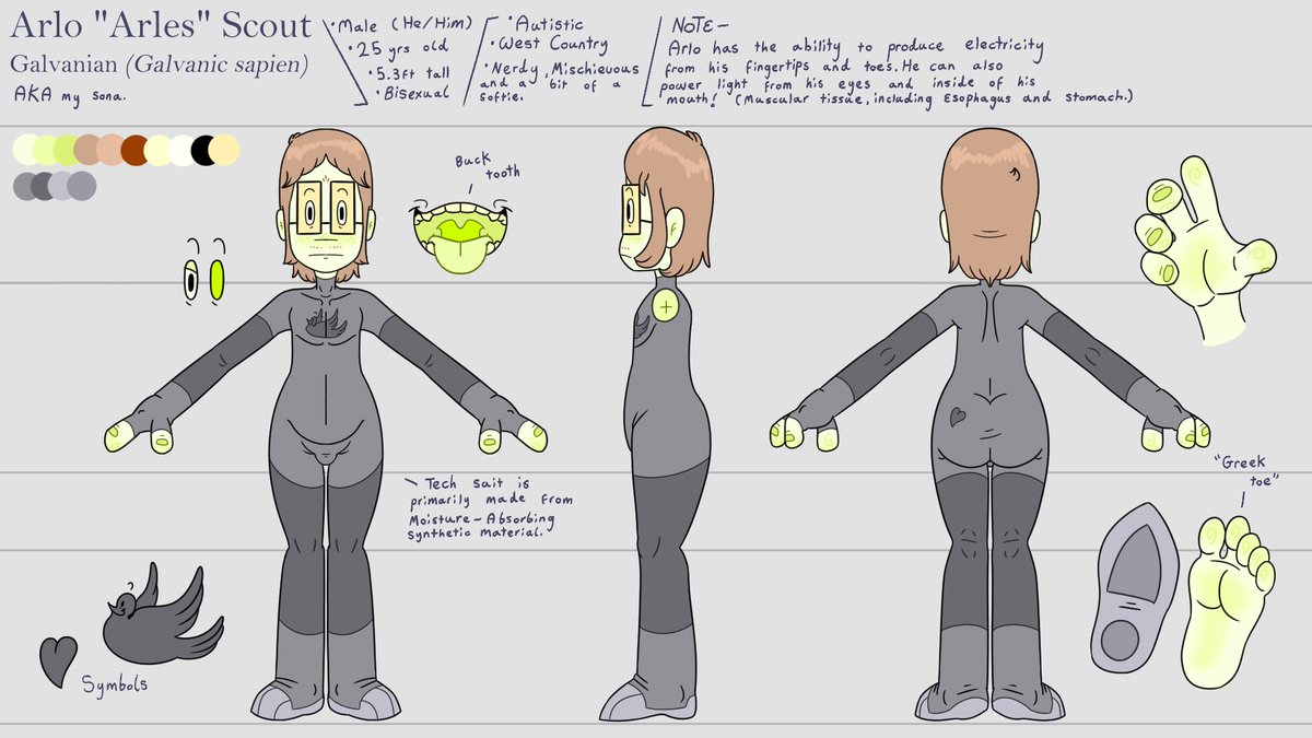 ArloScout's tweet photo. A new, updated and refreshed model sheet of my little green self is here! 💚
#Sona #OC #CharacterDesign #Animation #Art https://t.co/e4iVdCcVW0