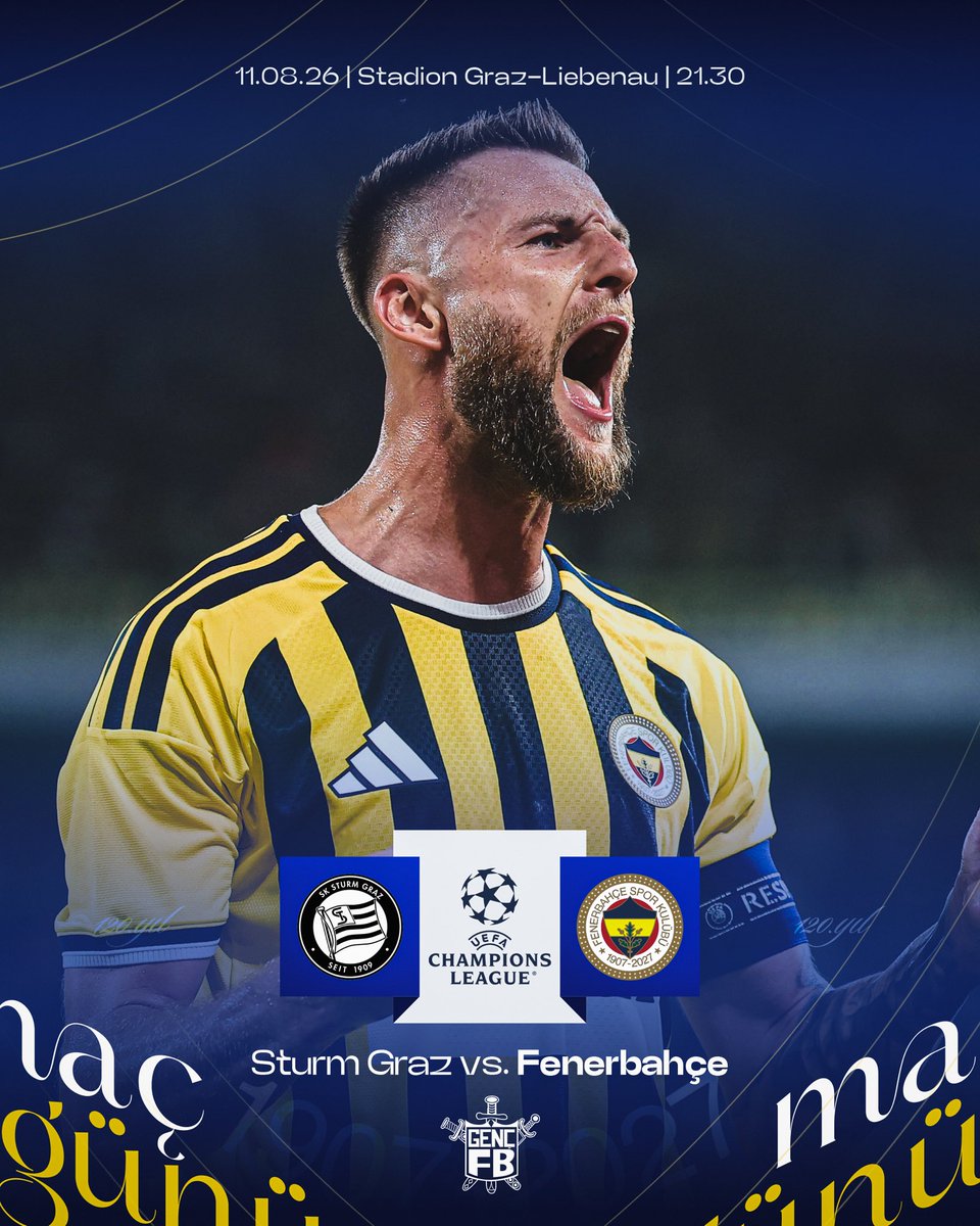 gencfborg's tweet photo. 🔥 #FenerinMaçıVar
🏆 UEFA Şampiyonlar Ligi 3. Eleme Turu
🆚 Sturm Graz 
⏱️ 21.30 
🏟️ Graz Liebenau Stadyumu
📲 #SALDIRFENER https://t.co/N9X13Lqba9