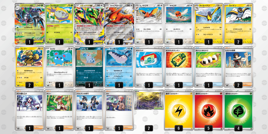pokeca_senjutsu's tweet photo. ✨【メガエルレイドexSARゲットバトル】✨
【8/10】シールド戦優勝デッキレシピを4つ紹介
ぜひ、構築の参考にしてください👍

デッキコード🆔
FFkVf1-qt1NQY-Vwvb1F
8Dc4c4-JqtUNT-GcaxxY
acx4cx-eY3a7n-YcG8xx
3pyURM-WvTkOn-2MySpy

▼優勝デッキまとめ
🔗［https://t.co/iJ9y9tEZBm］ https://t.co/nmEfVLO9Kc