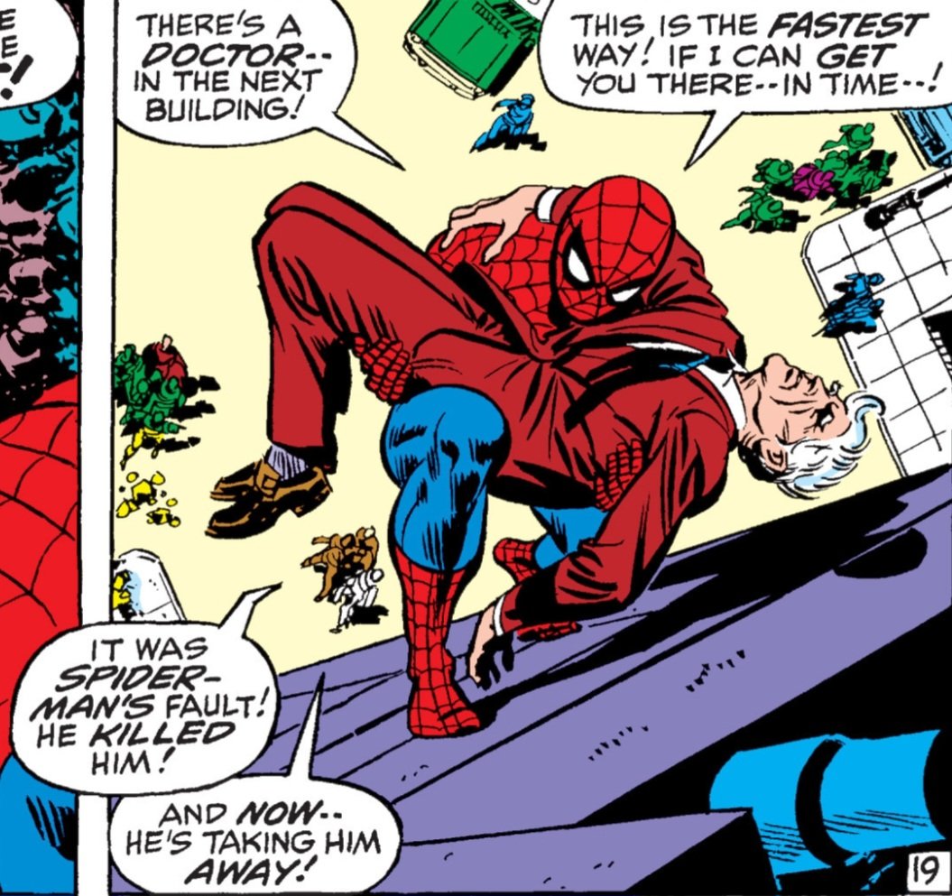 janarts2007's tweet photo. @wicked_vt @Grand27234066 @vad_si @StanUrisStanley @V_Deviltrigger I would like to add that at the time of Captain Stacy's death, all the city mistook Spider-Man for killing him so it's not just Gwen "irrationally" placing the blame on Spider-Man, even after she travels to London she starts to consider changing her view on Spider-Man https://t.co/eYjU3I5bpc
