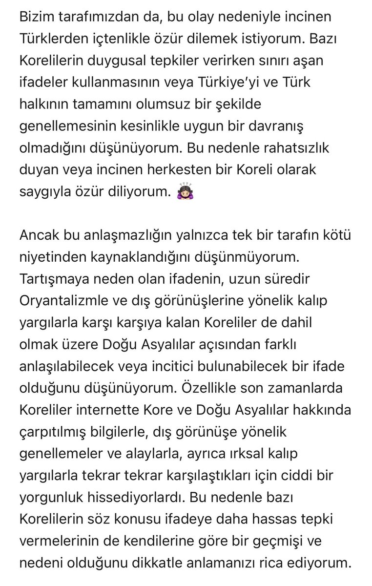 9reen9reenz's tweet photo. @exolojiy Sevgili Türk dostlarımın bunu okuyup anlamalarını çok isterim. Çeviri programı kullandığım için ifadelerim biraz garip olabilir. Lütfen bunu anlayışla karşılamanızı rica ederim. 🙏🏻🙏🏻 🇹🇷❤️🇰🇷 https://t.co/yT5ADSgz7w