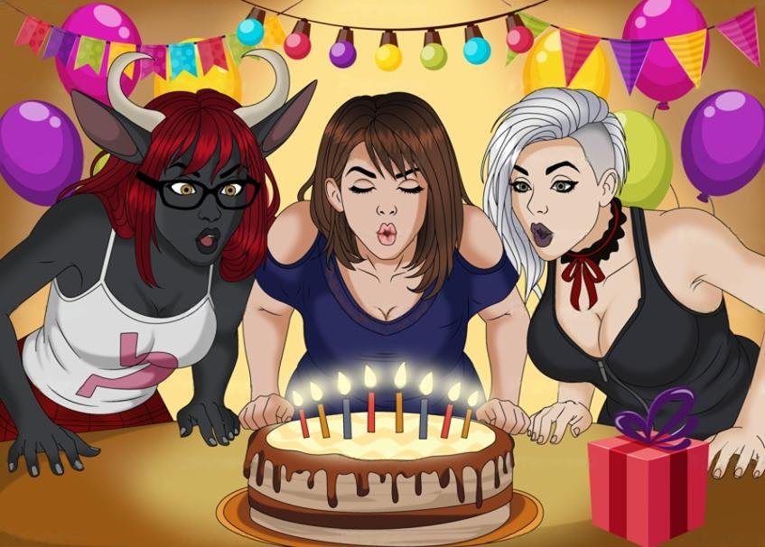 _suzu_1518's tweet photo. Candle blow with my bestie,
Fan artwork, if you really love it just comment it! https://t.co/mziPREf2OC
