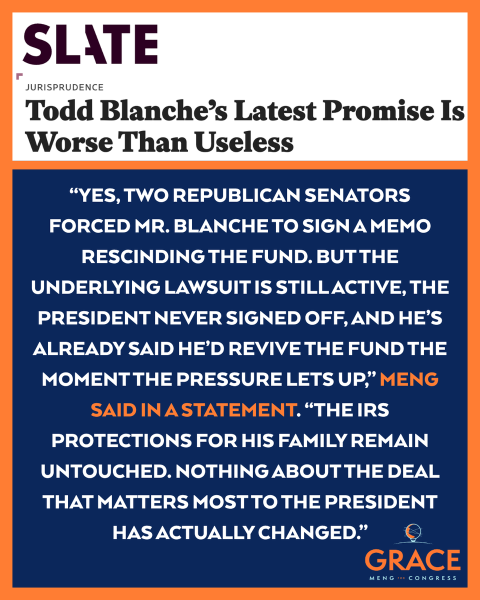 Grace4NY's tweet photo. I won't fall for Todd Blanche's empty promises and lies. I will continue to call him out and demand accountability no matter what. 
https://t.co/Kh9zelzdNp https://t.co/BIW70rBAjP