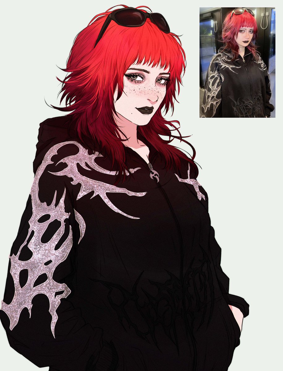 yoracrab's tweet photo. wanted to draw my gf for her birthday https://t.co/qVSbd7wqw1