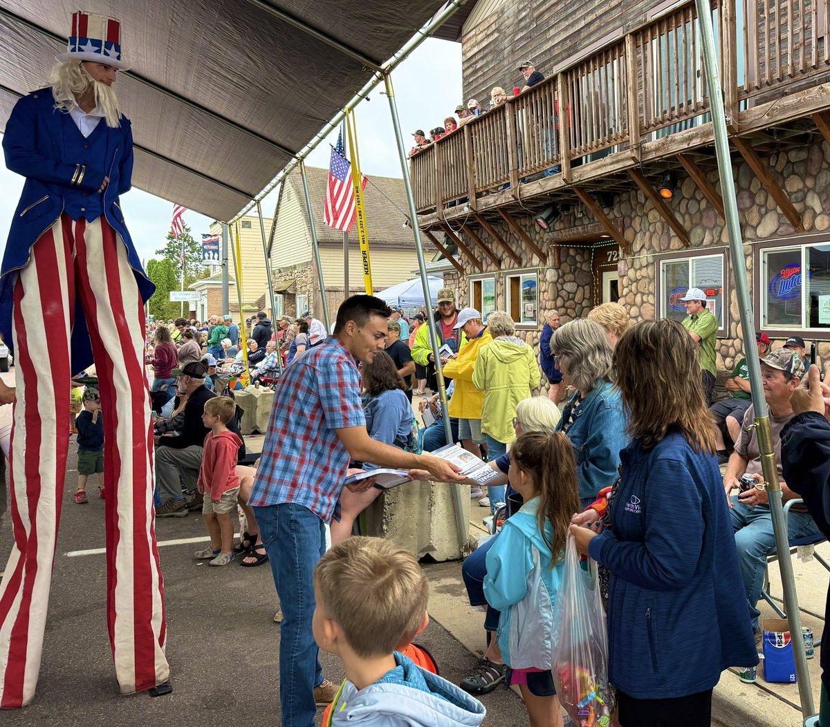 MikeAlfonsoWI's tweet photo. Yesterday on the campaign trail, I attended the Rib Lake Ice Age Days Parade, stopped by for a meet and greet at “The Rock” Trump bar, and finished up at the Wisconsin Valley Fair!

Don’t forget to vote for Trump-endorsed Michael Alfonso for Congress tomorrow, August 11🇺🇸🗳️ @SeanDuffyWI @evitaduffy_1