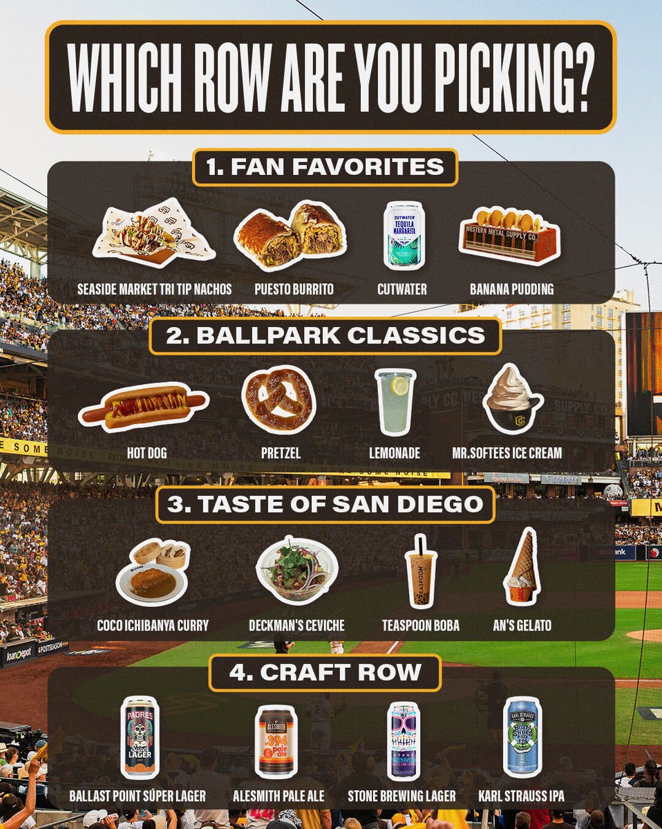 PetcoPark's tweet photo. Which row are you picking? 👀 https://t.co/QPTaD0ZaNL