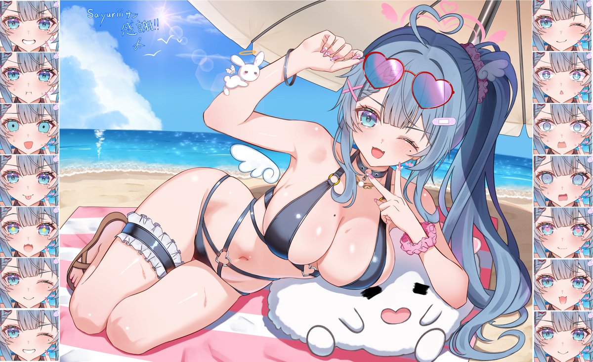 SayuriChanPiano's tweet photo. Summer Tenshi 😳🤍

I requested another skeb from @futoshi_95  for Nene, It turned out amazing! I love all the different expression and i also appreciate the different layers, there is one with the jacket on as well 😳 

#AmaneneArt #Nenetan https://t.co/YoXRPjXjNC
